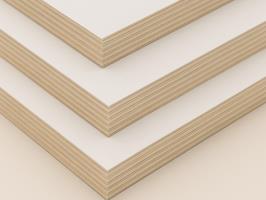 Birch White Matt Mel Faced Plywood